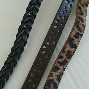 Rampage Set of Two Black and Brown Belts